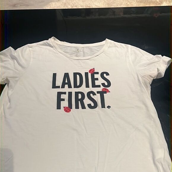 KATE SPADE cotton white tee shirt M - Picture 4 of 11